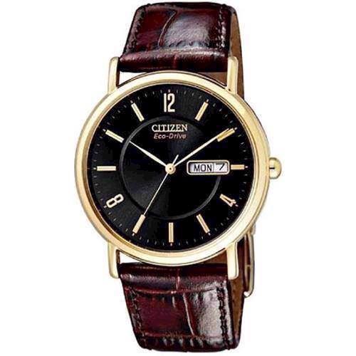 Image of forgyldt rustfri stål quartz med Eco-Drive Herre ur fra Citizen, BM8243-05EE